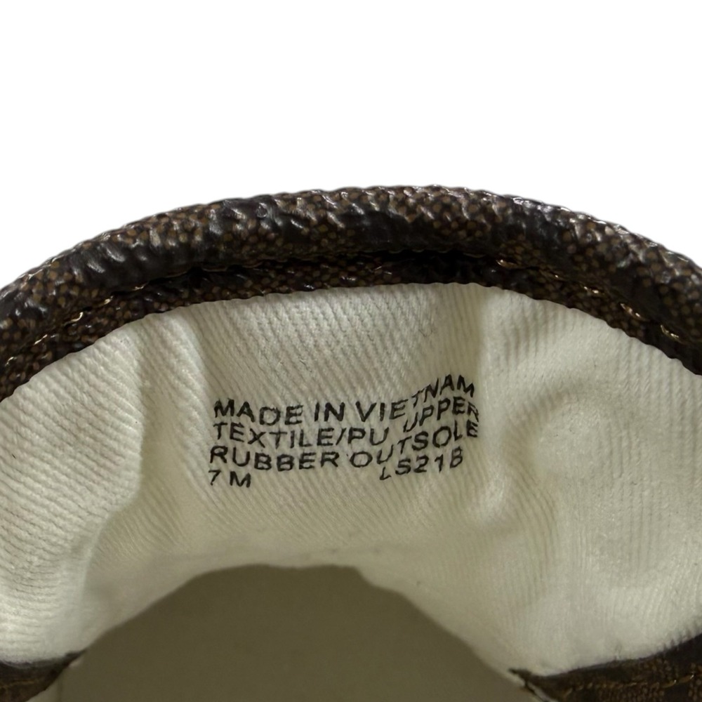 Michael Kors Georgie Wedge Sneakers 7 Brown White Logo Trainer Luxury Streetwear - Picture 10 of 11